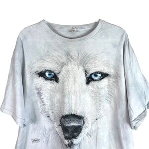 The Mountain David Penfound Mens Arctic Wolf Graphic T Shirt‎ 2XL White Cotton